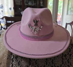 Pink Embellished Women's Hat